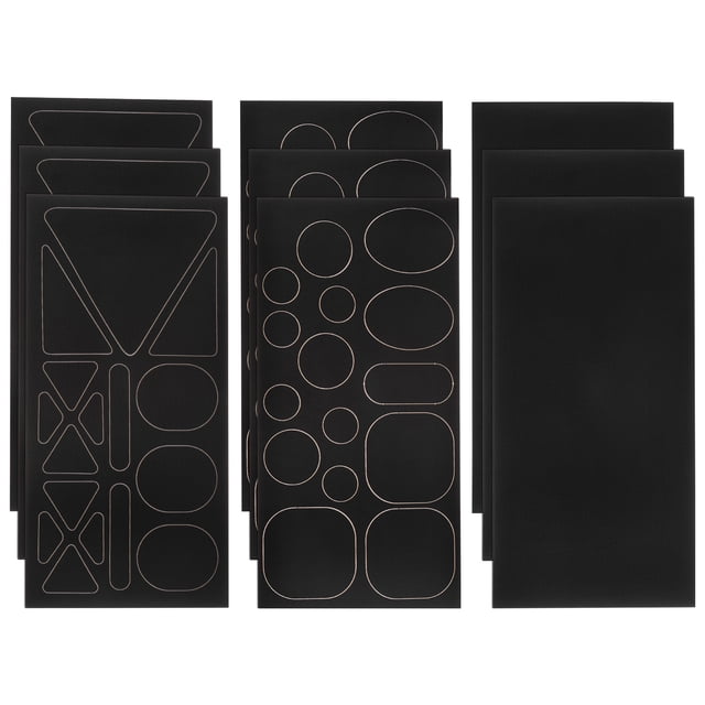 Unique Bargains 9 Sheets Nylon Repair Patch Down Jacket Patches Self Adhesive Tape Stickers Different Shapes
