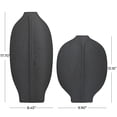 thumbnail image 3 of CosmoLiving by Cosmopolitan 18", 13"H Abstract Textured Black Ceramic Vase, Set of 2, 3 of 7