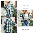 thumbnail image 3 of Camisa De Manga Larga A Cuadros Para Mujer, Bolsillo En El Pecho, Transpirable, A La Moda, Informal, Para Mujer, Camisa A Cuadros, Manga Larga Para Citas ANGGREK Otros, 3 of 6