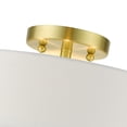 thumbnail image 2 of Livex Lighting Meridian 9" 4-Light Metal & Fabric Semi Flush in Satin Brass, 2 of 17