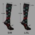 thumbnail image 3 of Valcatch 1 Pairs Christmas Socks for Women Colorful Patterned Winter Compression Socks for Running, Travel, 3 of 3