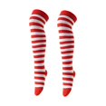 thumbnail image 4 of JCCXIN Toddler Baby Girls Halloween Socks Cotton Striped Over The Knee Socks Dress-Up Party Trick Or Treat Breathable Festival Wear Soft Home Everyday Wear,Red,6-12 Years, 4 of 4