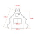 thumbnail image 5 of Delantal de lona de moda para el hogar, cocina, jardinería, vestido de trabajo, delantal de trabajo de cocina para restaurante para mujer, 5 of 5