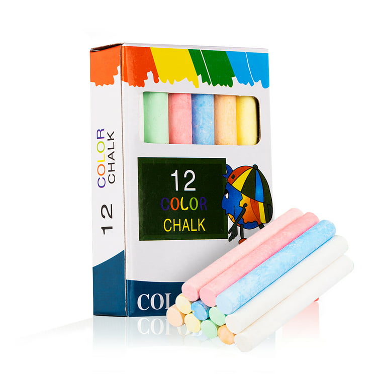  WEIMY 12-Count Colored Dustless Chalks Non-Toxic, Truly Dust  Free Chalk for Art Decorating Chalkboard Blackboard- Includes Fun Magnetic  Holder (12colored-Holder-W) : Office Products