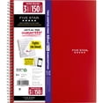 thumbnail image 3 of Five Star Spiral Notebook + Study App, 3 Subject, Wide Ruled, 8" x 10.5", Fire Red, 3 of 8