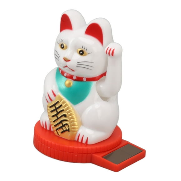 Fortune Cat,Solar Powered Waving Arm Lucky Wealth Welcoming Cat Lucky Cat Optimized for Excellence