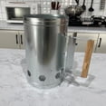 thumbnail image 4 of OIUR Charcoal Chimneys Starter Extra Large Capacity Small Chimneys with Wooden Handle for Charcoal Grill And BBQ, 4 of 7