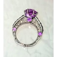thumbnail image 5 of Round Cut Amethyst 14K Black Gold Finish Silver Women's Wedding Engagement Anniversary Ring, 5 of 5