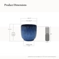 thumbnail image 6 of LuxenHome 12" Dia Large Ceramic Planter Pots for Plants, Ocean Blue Glazed Round Planter with Drainage, 6 of 8
