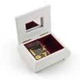 thumbnail image 2 of 3" X 2" Wallet Size White Lacquer Photo Frame Music Box With New Pop-Out Lens System - HatikvahIsraeli National Anthem, 2 of 2