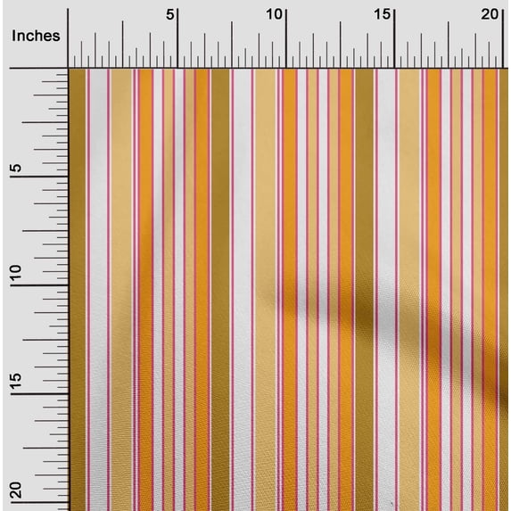 oneOone Silk Tabby Fabric Multicolor Stripe Print Fabric By Yard 42 Inch Wide