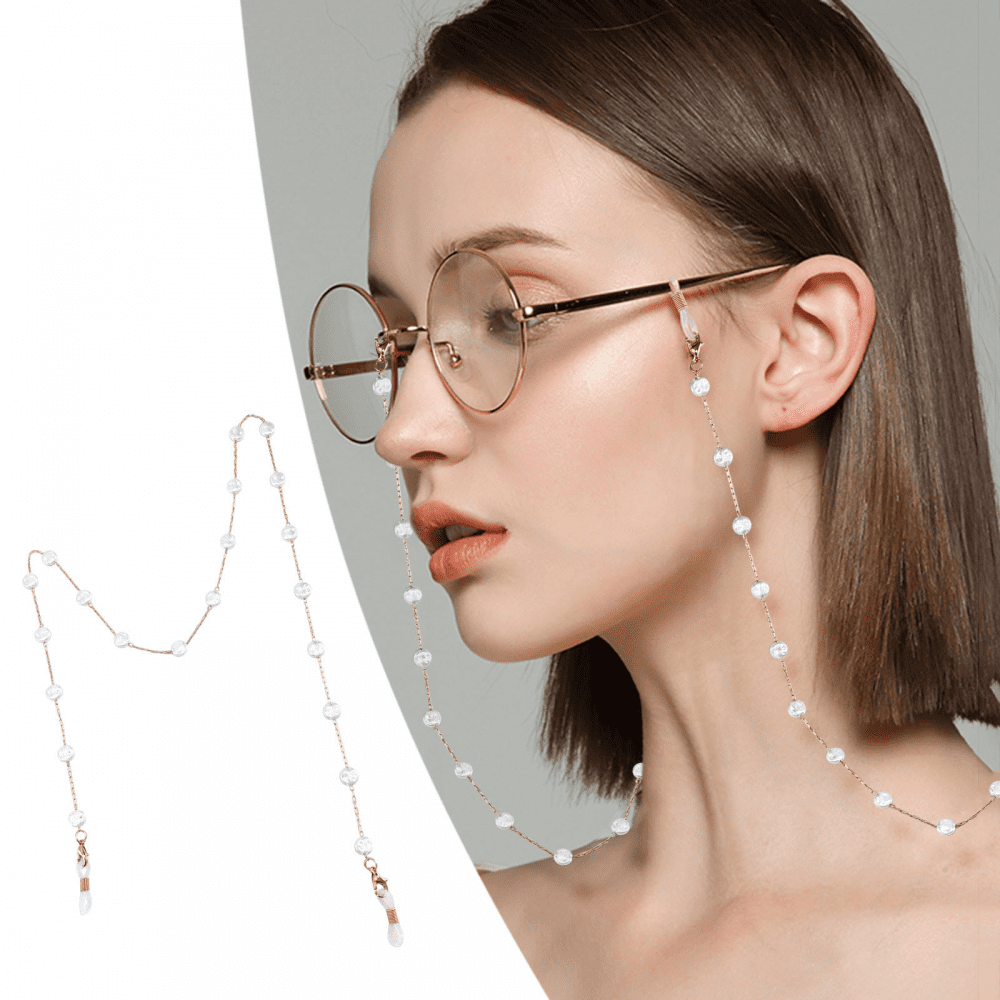 2PCS Eyeglasses Strap Glasses Chain Set Sunglasses Chain Mask Lanyard Eyeglass Chains For Women Stylish Gold Silver Walmart