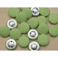 thumbnail image 5 of IBA Indianbeautifulart Green 2 Holes Canvas Round Buttons For Sewing 1 Inch Diamond & Triangle Geometric Printed Handmade Decorative Buttons Pack Of 50, 5 of 7