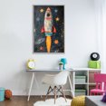 thumbnail image 2 of Stupell Industries Blast Off Rocketship Gray Framed Giclee Art, design by Creative Studio, 30 x 20, 2 of 8