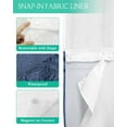 thumbnail image 3 of No Hook Shower Curtain with Snap in Liner, Compass Navigation Guide Letter Printing Hotel Shower Curtains for Bathroom, Washable Shower Curtain Liner Set with Mesh Top Window, 72"x72", 3 of 6