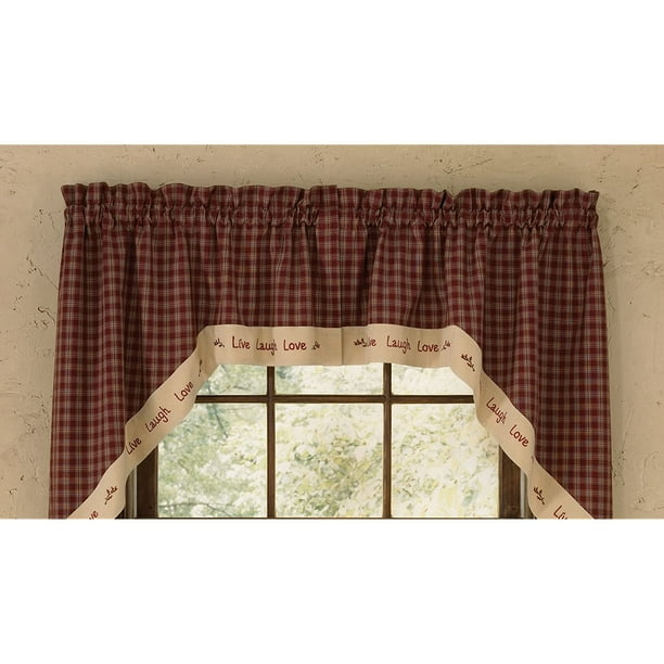 Park Designs Live Laugh Love Lined Swag 72 Inch X 36 Inch Walmart Com Walmart Com