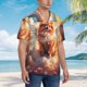 thumbnail image 3 of Balery Cute Cloud Pomeranian Camisas hawaianas de manga corta para hombre, camisas playeras de corte holgado, camisas de vacaciones con botones,Large, 3 of 7