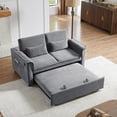 thumbnail image 4 of Modern Convertible Loveseat Sleeper Sofa with Adjustable Backrest & Pull-Out Twin Bed, High-Density Foam Cushions, Lumbar Support Pillows, Perfect for Small Apartments & Living Rooms, 500 lb Capacity, 4 of 9