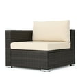 thumbnail image 5 of GDF Studio Seneca Outdoor 7 Piece Wicker Sectional Sofa, Multibrown, 5 of 8
