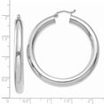 thumbnail image 3 of Real 14kt White Gold Polished 5mm Tube Hoop Earrings; for Adults and Teens; for Women and Men, 3 of 3