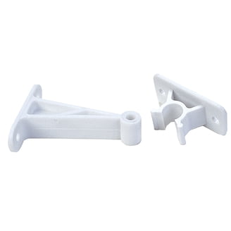 JR Products Polar White Horseshoe Vent - OEM Replacement, 3-3/4" W X 3-1/4" H