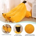 thumbnail image 4 of Puf IEVENW Banana con reposapiés para adultos en L, color amarillo, 4 of 8