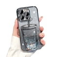 thumbnail image 1 of Adecuado para iPhone 14 Pro Max, funda para teléfono móvil con forma de taza de arena movediza tridimensional, cubierta suave con revestimiento de brillo degradado, 1 of 1