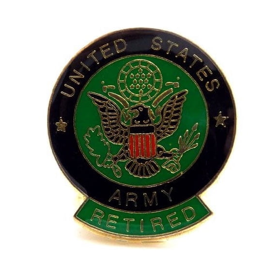 Retired US Army Lapel Hat Pin Gift Military PPM028 (1 pin)