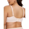 thumbnail image 3 of Deyllo Women Minimizer Bra Plus Size Wireless Bras Light Pink Comfort Non Padded Full Figure Bras Clothes Size 38C, 3 of 5