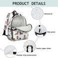thumbnail image 4 of Dachshund and Rose White Pattern Cute School Backpack Bag for School with Padded Back and Adjustable Shoulder Straps 15.25"x11.5"x5.25", 4 of 5