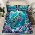 thumbnail image 2 of Erosebridal Magical Gamepad Full Sheet Sets, Neon Blue Bedding Full Size, Mystic Galaxy Decor, 4 Pieces, 2 of 7