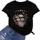 thumbnail image 1 of Playera de Mujer Verano 2023 Estampado de Hongos y Plantas Cuello Redondo Manga Corta Túnica Casual, 1 of 5