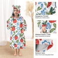 thumbnail image 3 of FORMRS Wearable Blanket Hoodie with Sleeves for Kids Cozy Flannel Sweatshirt, Vibrant Strawberries, 3 of 7