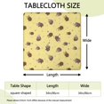 thumbnail image 2 of Yellow Hedgehog Love Square Fitted Tablecloth with Elastic Edge,Square Table Cover,Washable Elastic Table Cover for Home Kitchen Party Decor 34"x34", 2 of 6