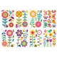 thumbnail image 1 of 8 Uds pegatinas de pared florales de primavera decoración de aula de jardín de infantes pegatinas de pared florales autoadhesivas de PVC mariposa colibrí, 1 of 8