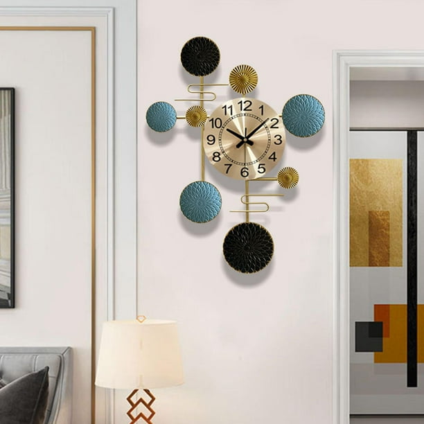 Reloj de pared grande Reloj de pared de metal creativo Reloj de pared silencioso sin tictac Decoracion Relojes de pared para sala de estar Dormitorio Soledad Reloj de pared Walmart en