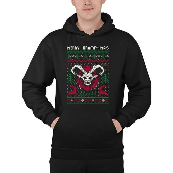 Merry Kramp-Mas Ugly Sweater Holiday Retro Men's Hoodie