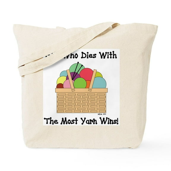 CafePress - SHE WHO DIES WITH... Tote Bag - Unisex Canvas Tote Bag, Beige, 1-Piece