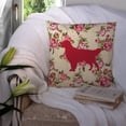 thumbnail image 3 of Golden Retriever Shabby Chic Yellow Roses Fabric Decorative Pillow, 3 of 4