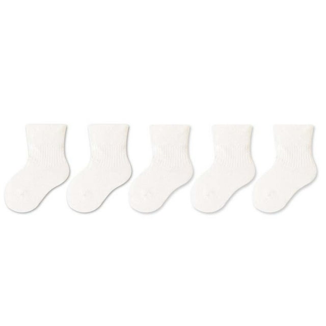 Cotton Baby Socks for Newborns and Toddlers - Soft, Lightweight, Flexible Solid Color Children's Ankle Socks