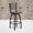 Walnut Wood Seat/Black Metal Frame, variant on Emma + Oliver Swivel Ladder Back Bar Stools, Black