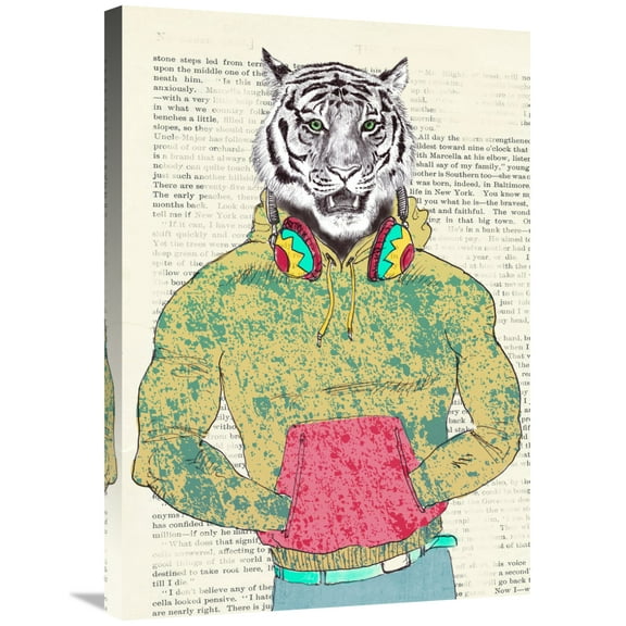 Global Gallery's 'Sporty Guy' by Matt Spencer Stretched Canvas Wall Art