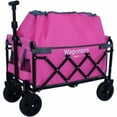 thumbnail image 2 of NIGSQJB Expandable Dual-Layer Utility Wagon with 100% Extra Space, Folding Grocery Cart for Shopping, Camping, Sports, Gardening, Fishing, Christmas Gifts Cart, Pink, 2 of 11