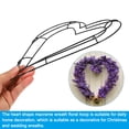 thumbnail image 4 of Uxcell 10 inch Dream Catcher Rings, 2Pcs Metal Heart Shape Macrame Wreath Floral Hoop for Wedding Decorations, Black, 4 of 6