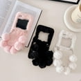 thumbnail image 2 of Compatible with Samsung Galaxy Z Flip 5 Ring Stand Case Bracket PU Leather Cute Love Bow Pattern Bling Lightweight Fashion Luxury Shockproof Cover for Women Girls Black, 2 of 9