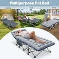 thumbnail image 3 of FICISOG Adult Outdoor Folding Bed, Portable Folding Camping Cots with Mattress & Carry Bag, 3 of 15