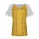thumbnail image 3 of Mujeres Tops Casual verano encaje manga corta Split cuello túnica impresa camisetas camisetas Tops OAVQHLG3B Store lin121212, 3 of 4