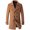 Brown, variant on Herrnalise Men's Autumn And Winter Business Woolen Coat Fashion Double Breasted Lapel Mid Length Coat Coat Black