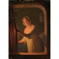 thumbnail image 3 of Johan Gustaf Sandberg 14x18 Black Modern Framed Museum Art Print Titled - Girl at Ljuskens (1844), 3 of 5