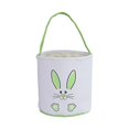 thumbnail image 1 of Bolsa de lona reutilizable con forma de conejito de Pascua, diseño bonito, portátil, 23 x 24 cm, para huevos Verde, 1 of 9